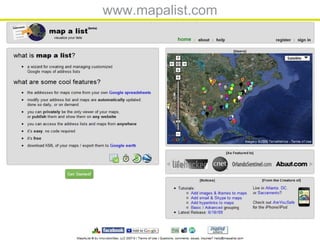 www.mapalist.com
 