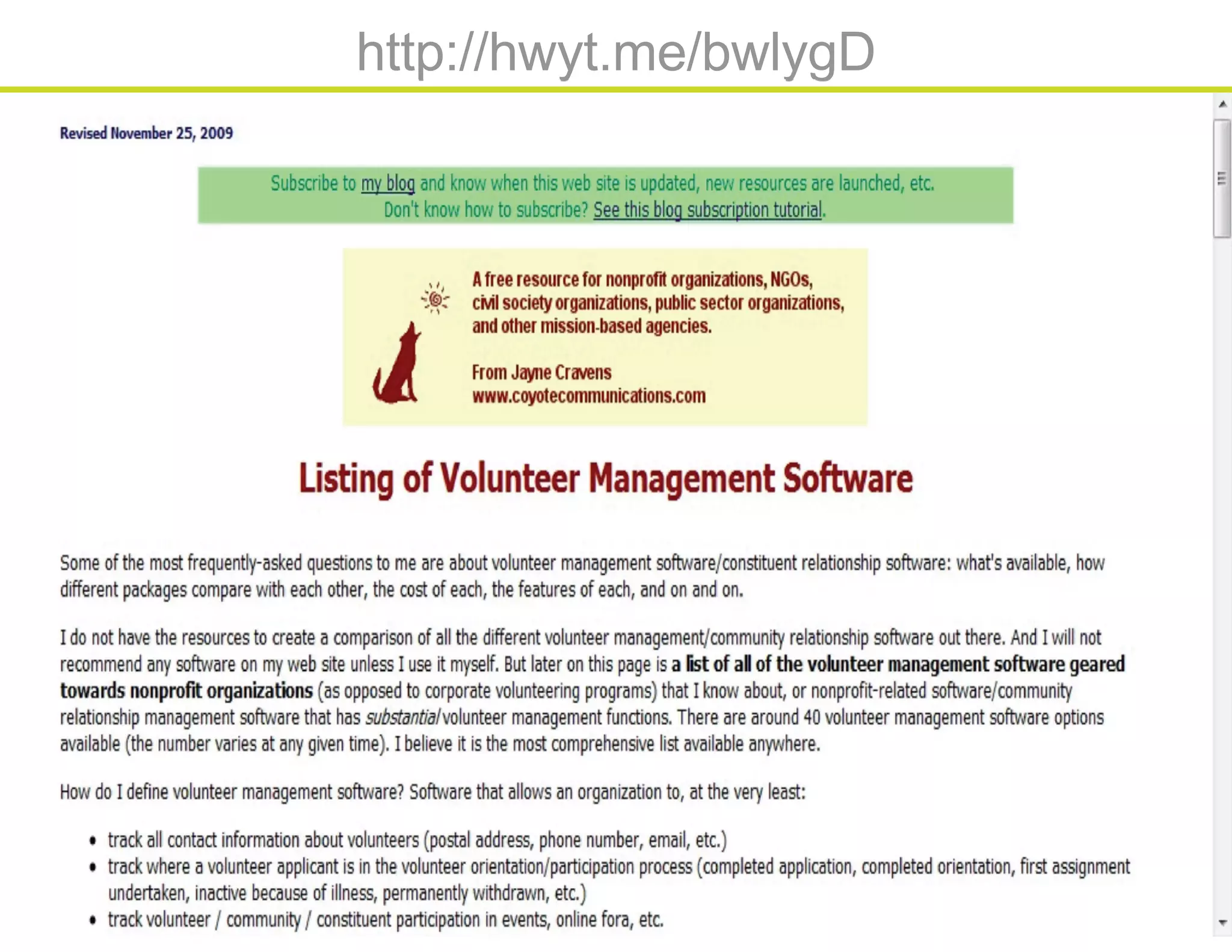 Database webinar 20100309