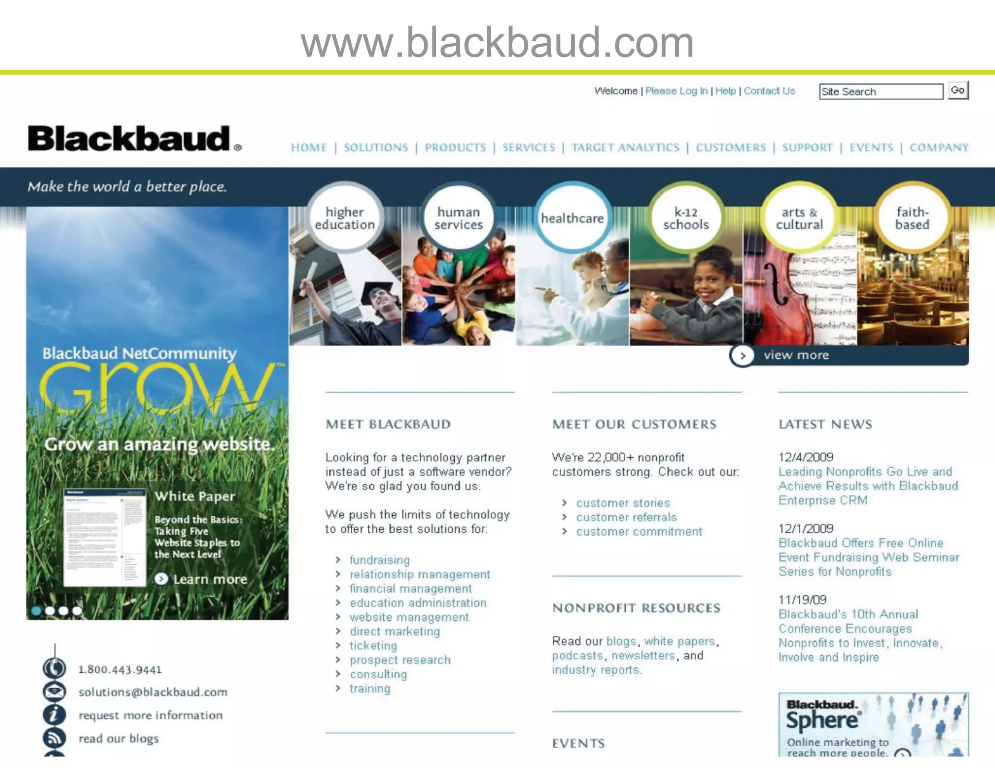 Database webinar 20100309