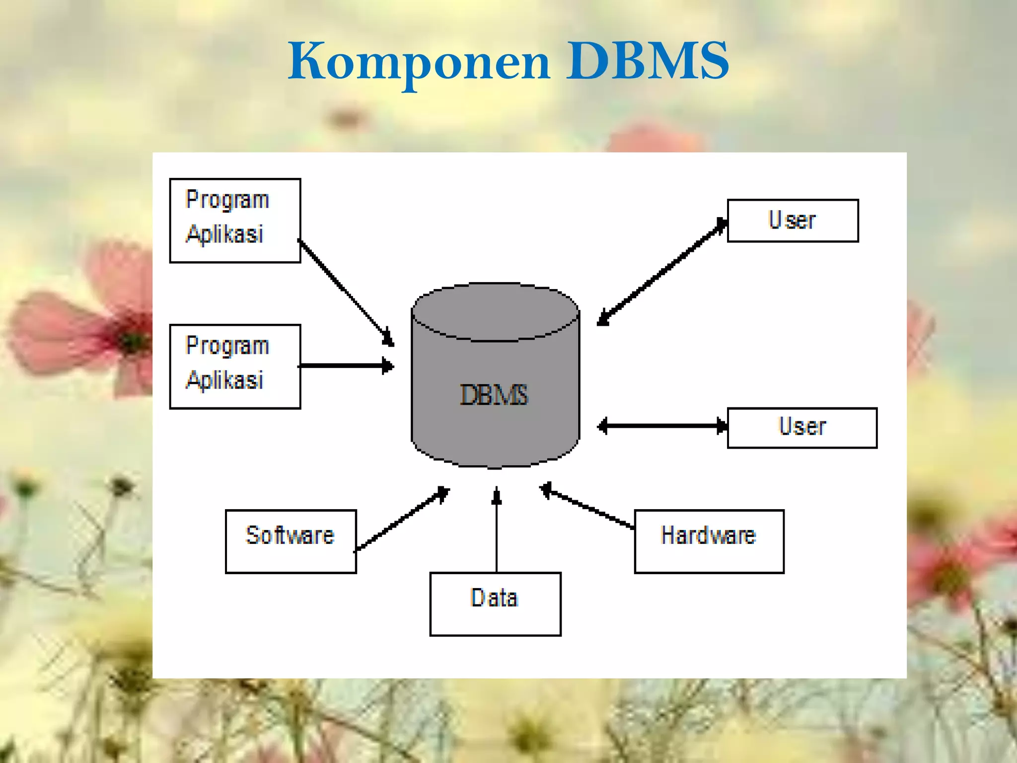 Komponen DBMS
 