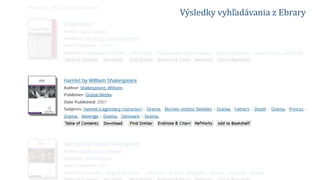 Výsledky vyhľadávania z Ebrary
 