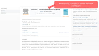 Rýchly prístup k časopisu, v ktorom bol článok
publikovaný
 