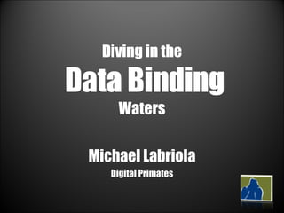 Diving in the  Data Binding Waters Michael Labriola Digital Primates 