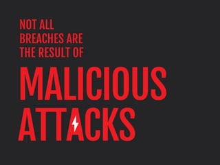 NOT ALL
BREACHES ARE
THE RESULT OF
 
