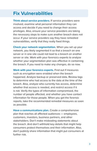 Data Breach Response: A Guide for Business | PDF