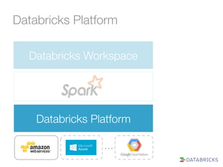 Databricks Platform 
Databricks Workspace 
Databricks Platform 
… 
… 
 