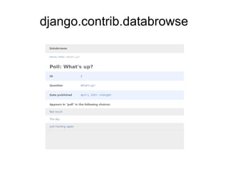django.contrib.databrowse 
