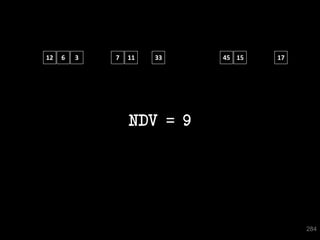 12   6   3   7   11   33   45 15   17




                 NDV = 9




                                        284
 