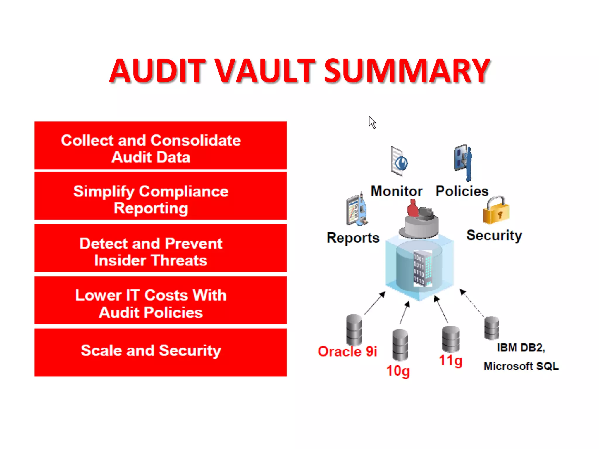 AUDIT	
  VAULT	
  SUMMARY	
  
 