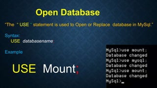 Create Database | PPT