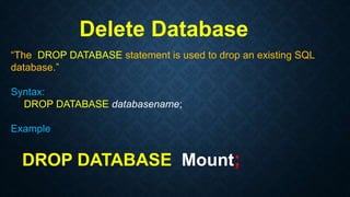 Create Database | PPT