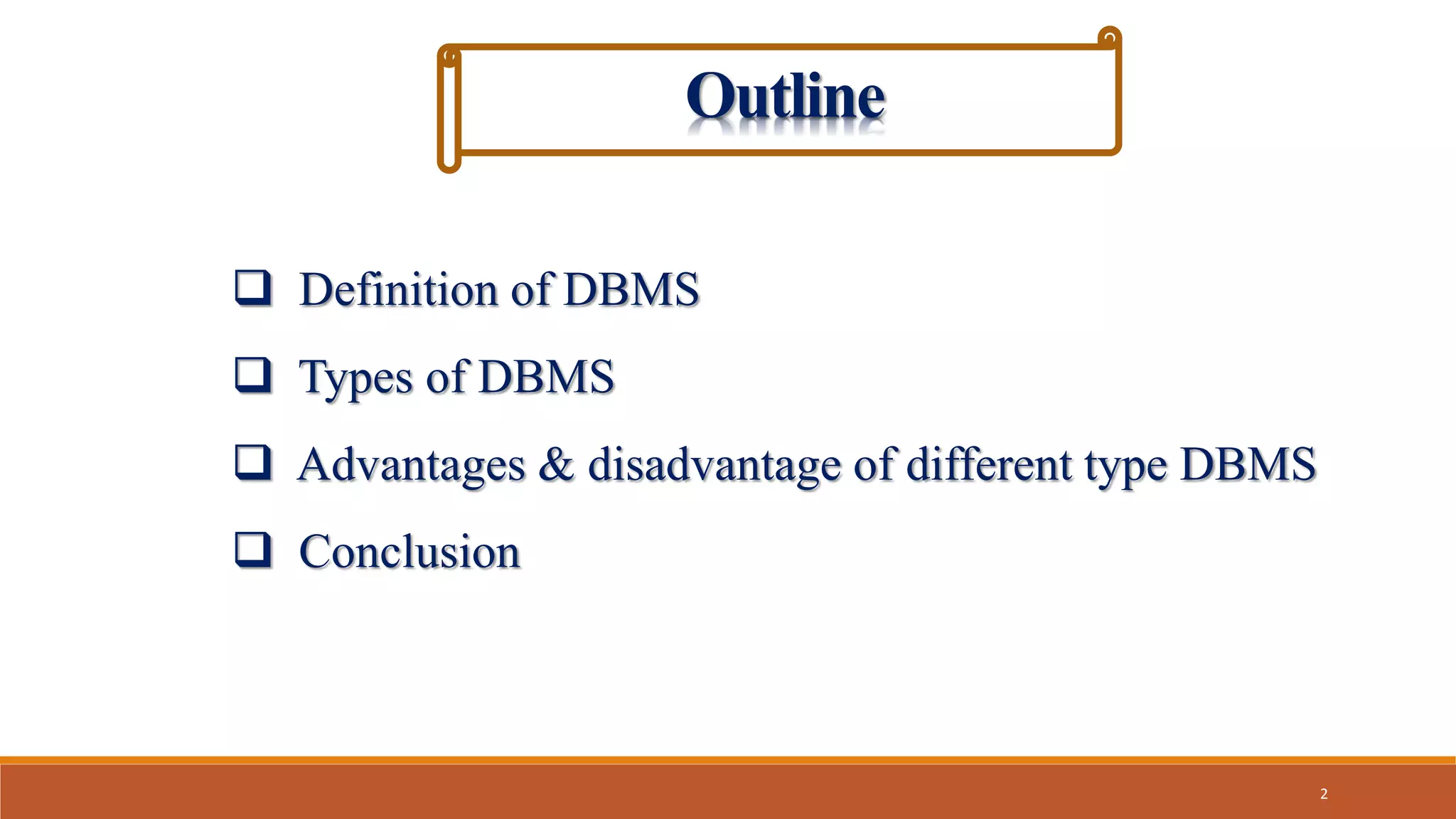 Different types of DBMS | PPTX | Databases | Computer Software and ...