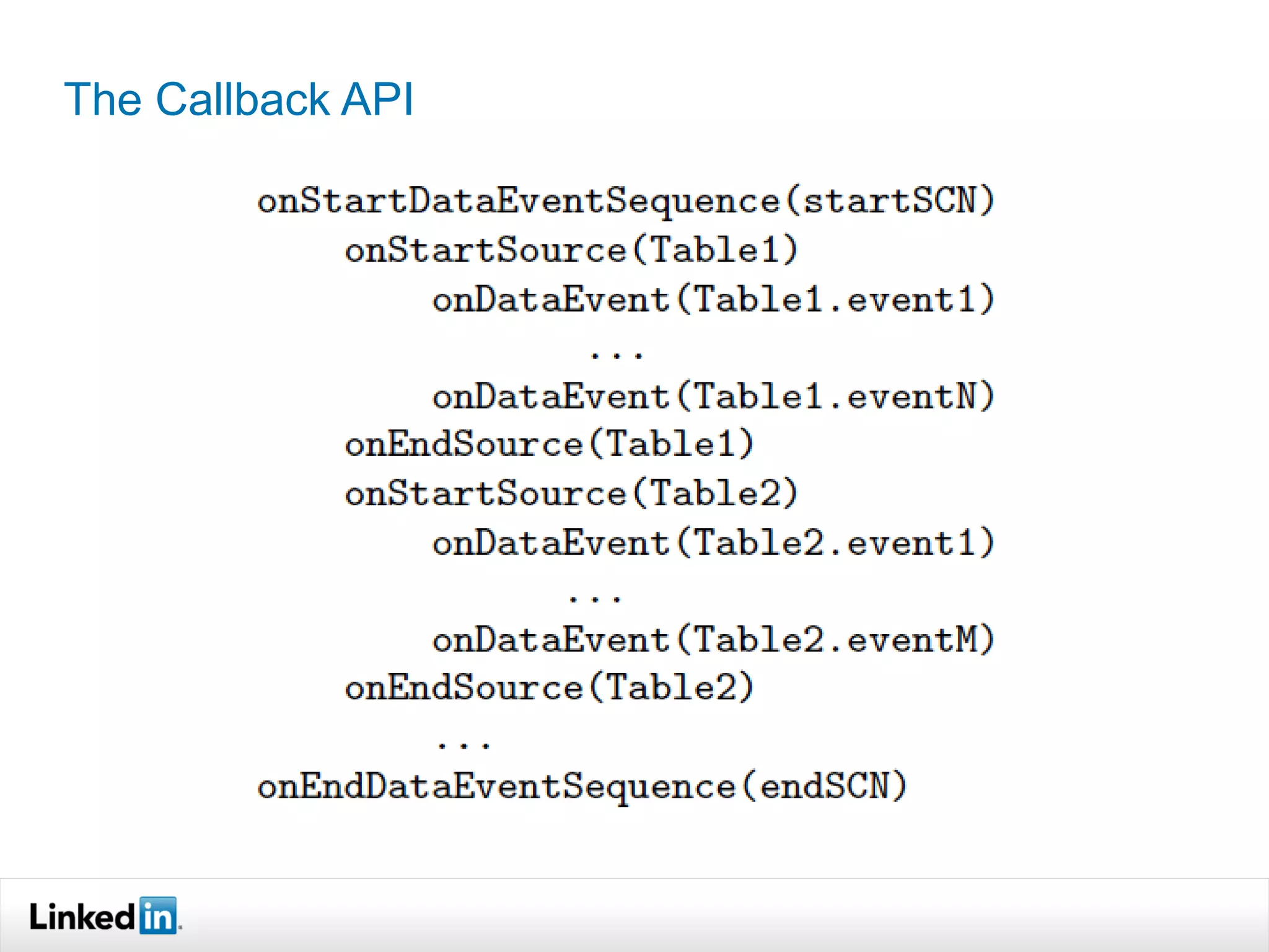 The Callback API
 