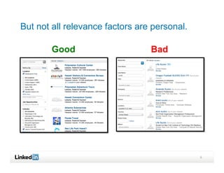 But not all relevance factors are personal.

        Good                     Bad




                                    ...