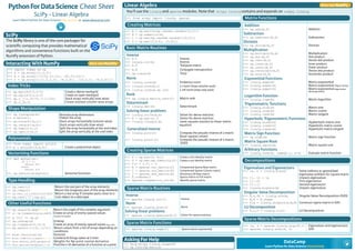 DataCamp Cheat Sheets 4 Python Users (2020) | PDF | Databases ...