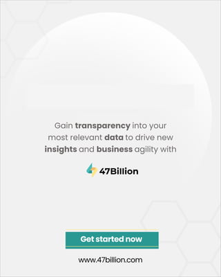 Gain transparency into your
most relevant data to drive new
insights and business agility with