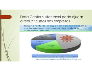 Data Center sustentável pode ajudar
a reduzir custos nas empresas
 