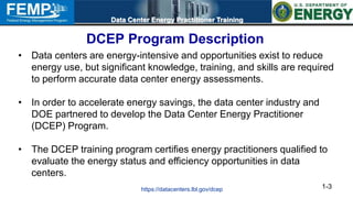 Data center energy practitioner (dcep) dc pro-tools | PPT