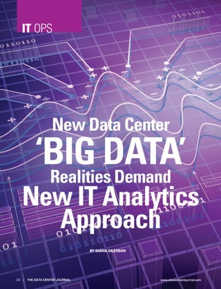 it ops

New Data Center

‘BIG DATA’
Realities Demand

New IT Analytics
Approach
By Sasha Gilenson

22

|

THE DATA CENTER JOURNAL

www.datacenterjournal.com

 