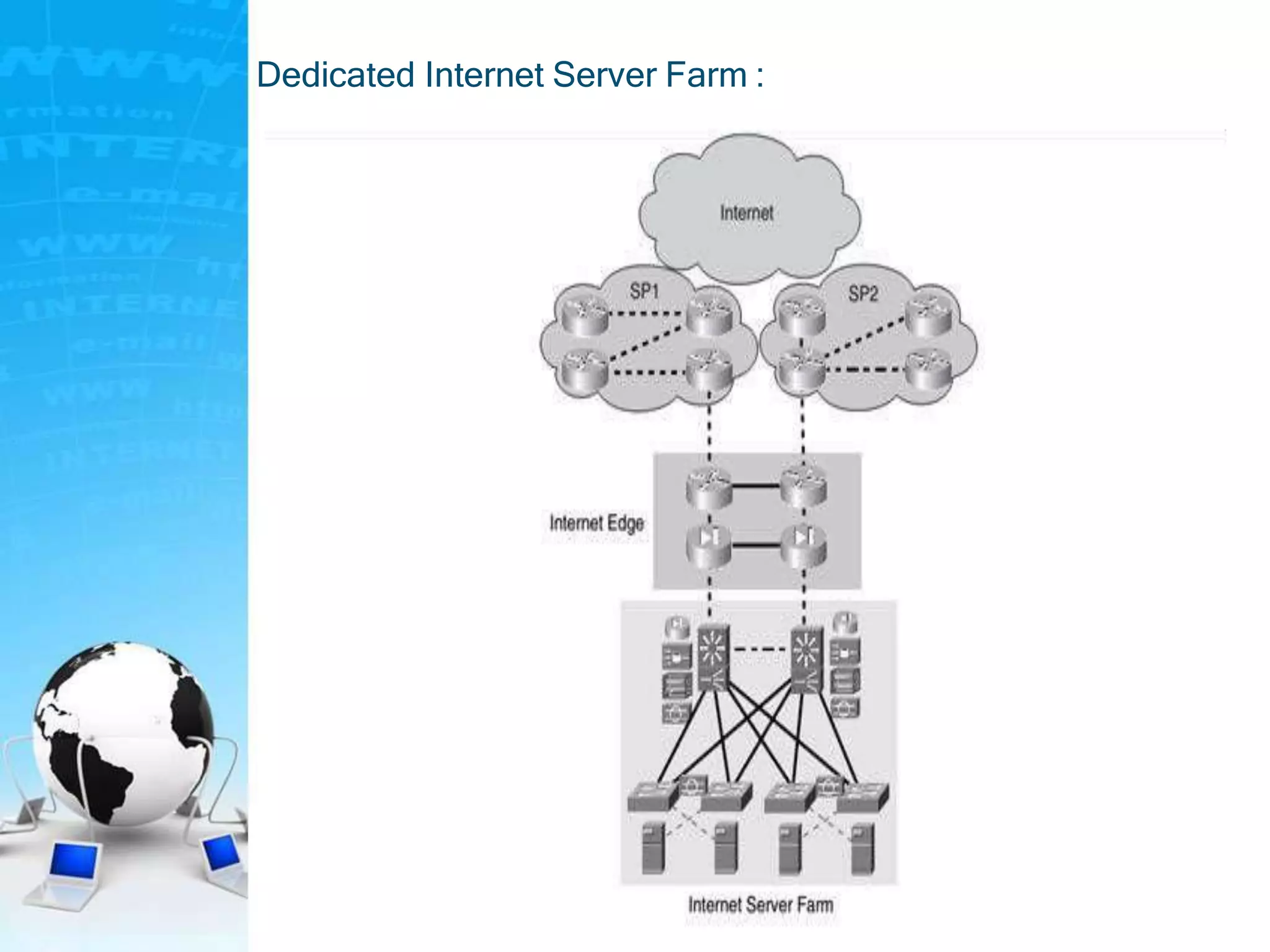 Dedicated Internet Server Farm :
 