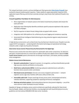 Comprehensive Guide to Data Center Security in Saudi Arabia for ...