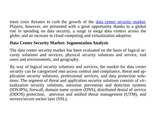Data Center Security Market — Explore latest facts on networking 2025