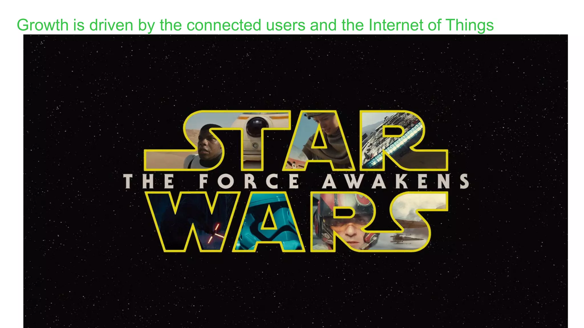 3
By 2018ds
2 Billion Internet users
21 Billion network devices
1.3 Million video views per min
500GB created / flight
Sources: Cloud Index Report 2014
Intel
Growth is driven by the connected users and the Internet of Things
 