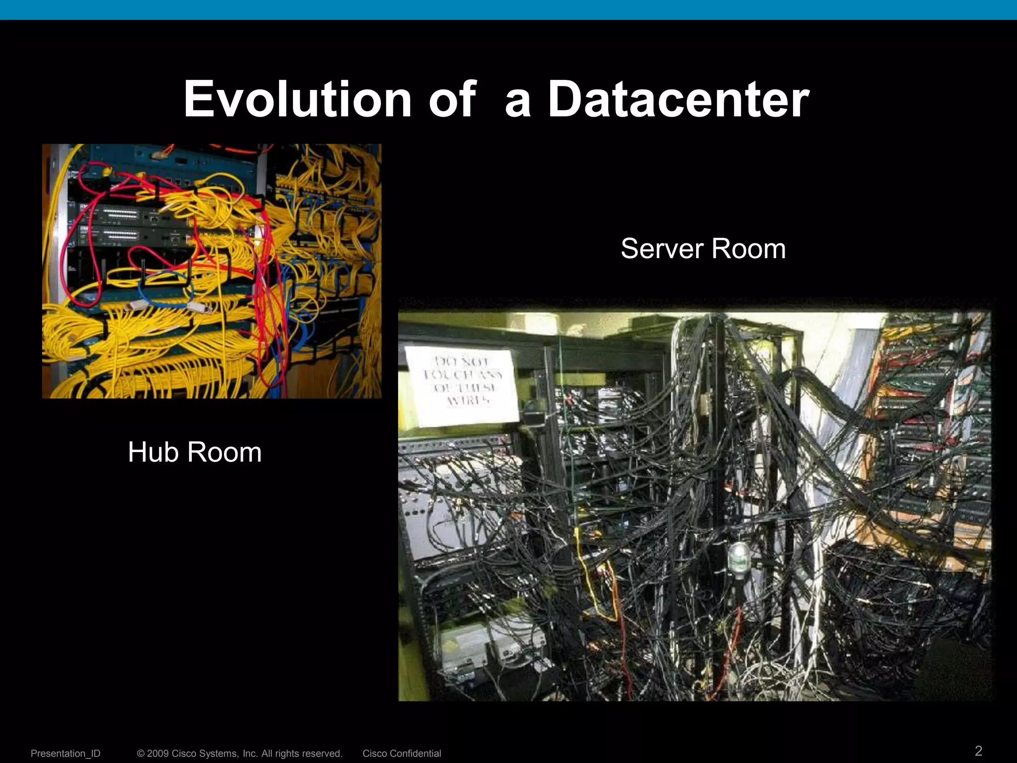 Evolution of  a Datacenter Server RoomHub Room