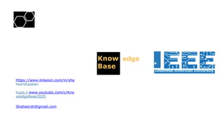 edge
•
Thank You
Shaheer Shaaban, RCDD, PMP
Structured Cabling & IT
Infrastructure Expert
·Linkedln:
https://www.linkeoin.com/in/sha
heershaaban
·YouTube:
hups.ii www.youtube.com/c/Kno
wledgeBase2020
·Email:
Shaheersh@gmail.com
Know
Base Lebanese American University
 