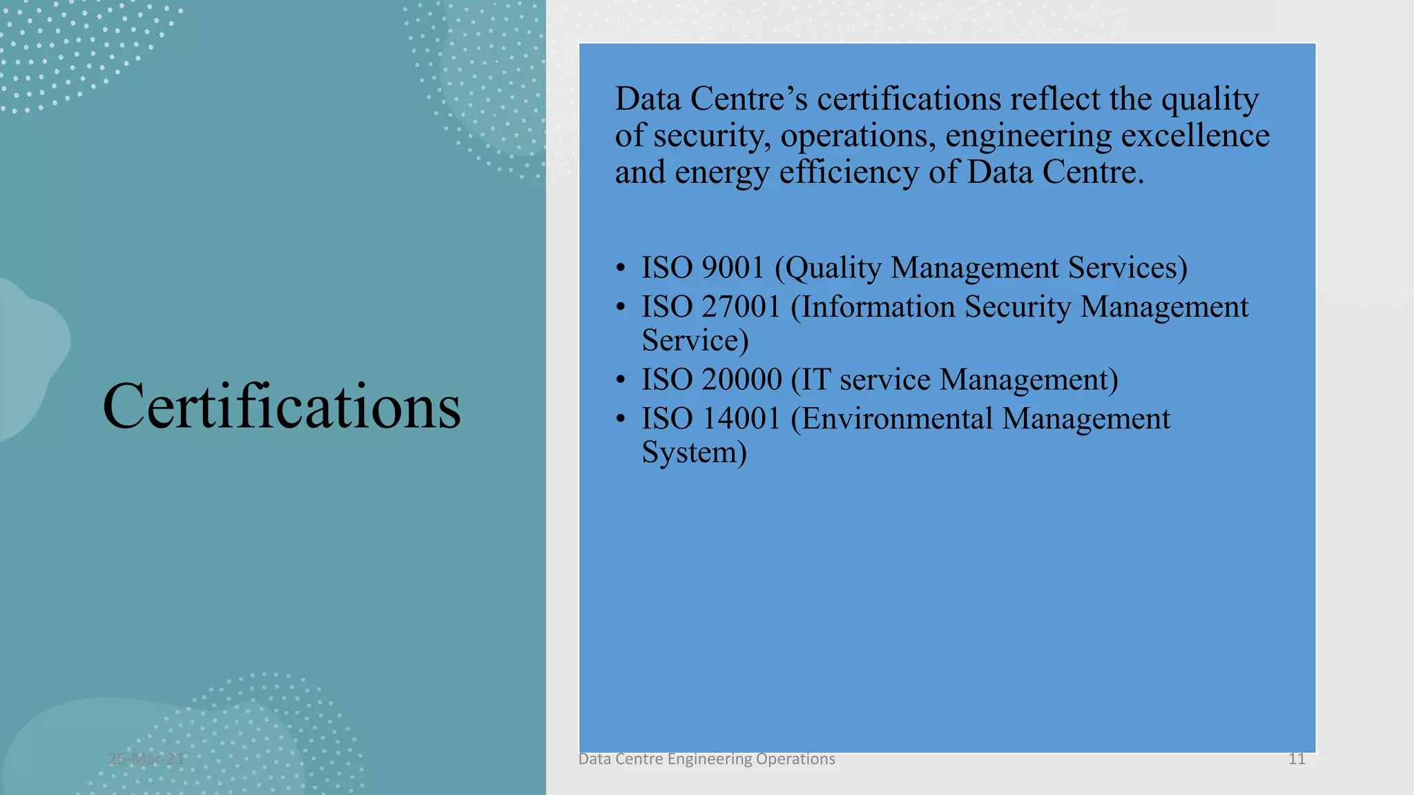 Data center engineering operations | PPTX | Cloud Computing | Internet