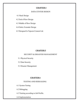 Project Report On Data Center Management | DOC