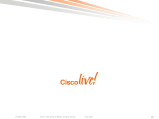 COCSEC-2985   © 2011 Cisco and/or its affiliates. All rights reserved.   Cisco Public   25
 