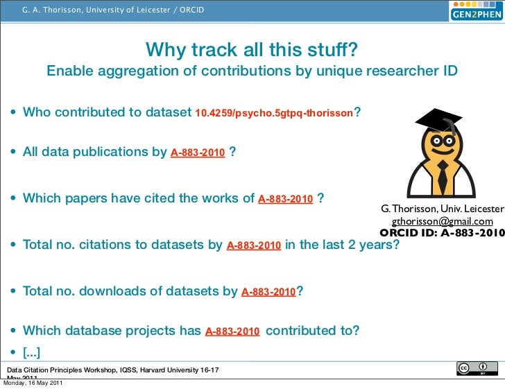 Data Citation Principles Harvard May 2011 ORCID and data