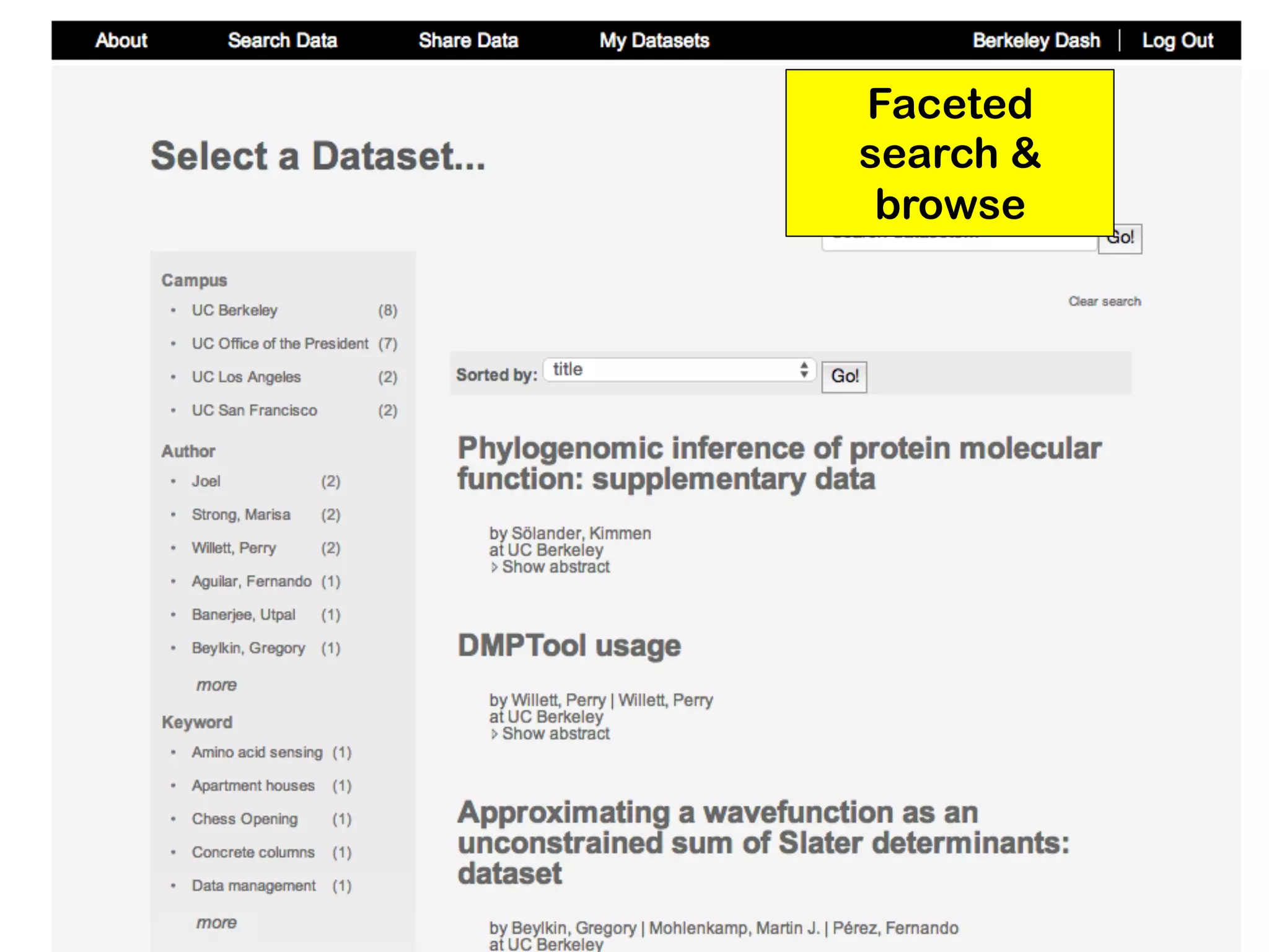 Faceted
search &
browse
 