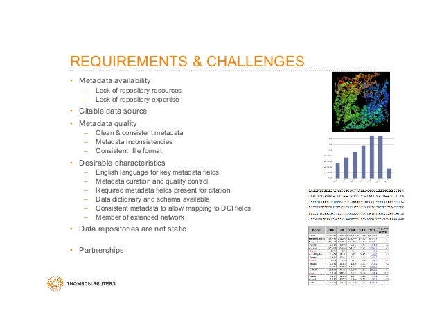 2013 DataCite Summer Meeting Thomson Reuters Data