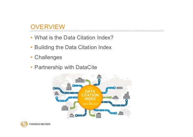 2013 DataCite Summer Meeting Thomson Reuters Data