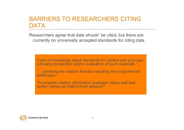 2013 DataCite Summer Meeting Thomson Reuters Data