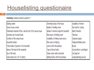 Houselisting questionaire 
57 
 