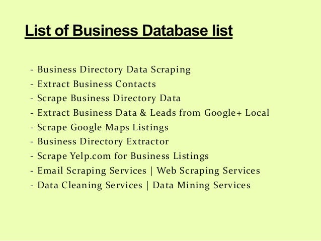 cleaning services list