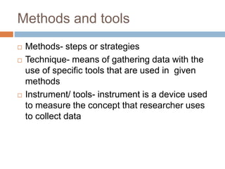Data collection methods in Nursing research | PPTX