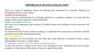 Data collection in research (Course code-8613) | PPT