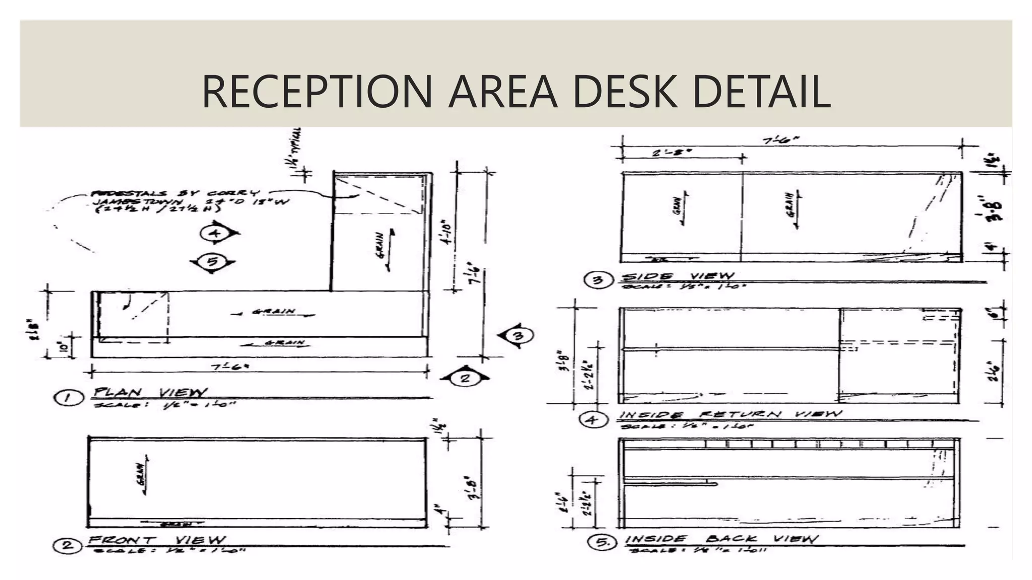 RECEPTION AREA DESK DETAIL