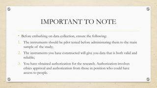 Comprehensive Guide to Data Collection Methods and Instruments in ...