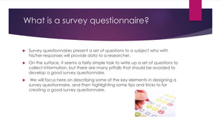 Data collection designing a survey | PPTX