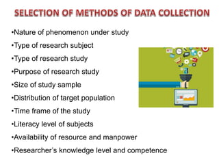 Data collection - Nursing research | PPTX