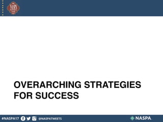 OVERARCHING STRATEGIES
FOR SUCCESS
 
