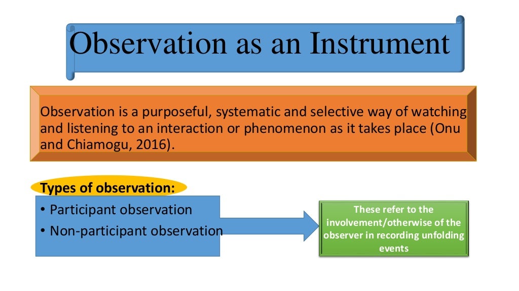 Data collection and instrumentation