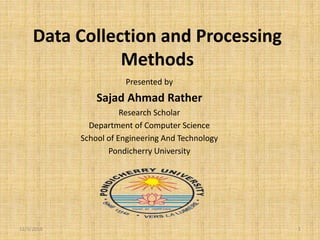 Research Methodology: Data collection and processing Methods | PPT