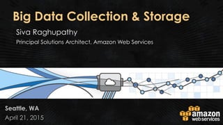 April 21, 2015
Seattle, WA
Big Data Collection & Storage
 