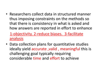 Data Collection in Quantitative Research